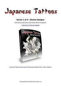 Japanische Tattoos - Serie 1 von 3 - Japanese Demon Designs. Große Auswahl an Tattoo Design Vorlagen, Motiv: Japanische Dämonen.: Japanische Tattoos - Japanische Dämonen Design.