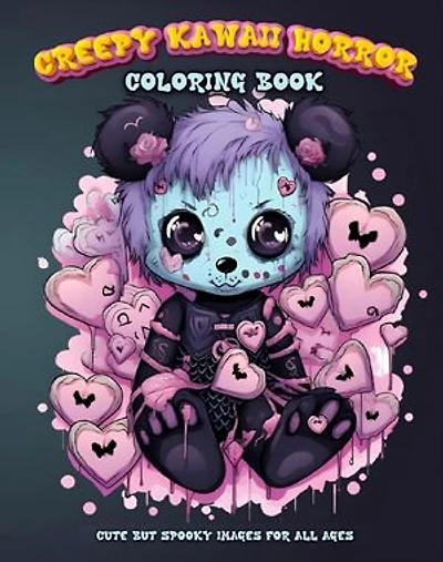 Creepy Kawaii Horror Coloring Book: Cute But Spooky Images for All Ages