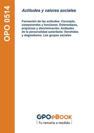 Actitudes y valores sociales.