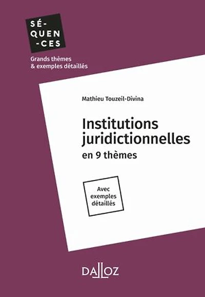 Institutions juridictionnelles en 9 thèmes: avec exemples détaillés