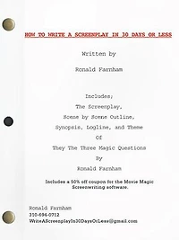 How To Write A Screenplay 30 Days Or Less