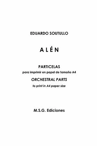 ALÉN: ORCHESTRAL PARTS to print in A4 paper size