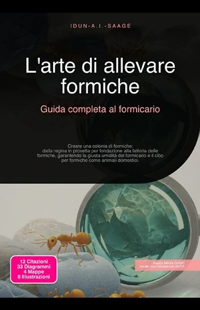L'arte di allevare formiche: Guida completa al formicario: Creare una colonia di formiche: dalla regina in provetta per fondazione alla fattoria delle formiche, garantendo la giusta umidità del formicario e il cibo per formiche come animali domestici.