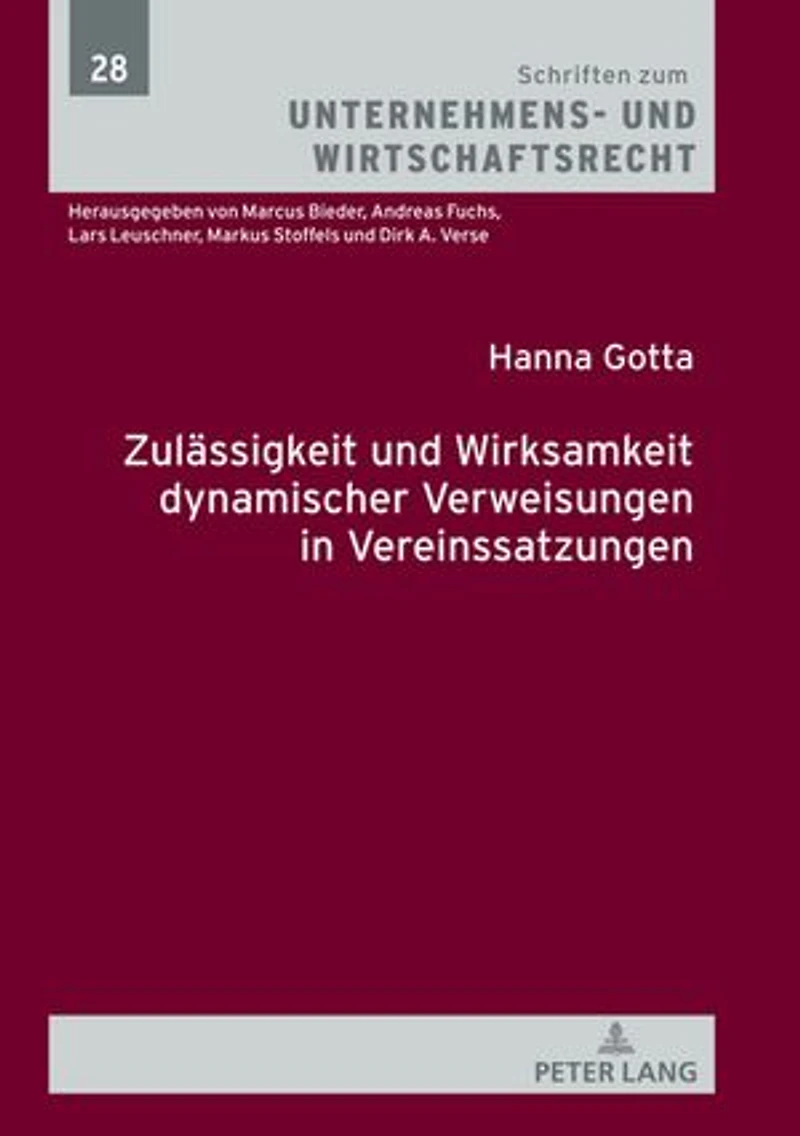 Zulaessigkeit und Wirksamkeit dynamischer Verweisungen Vereinssatzungen