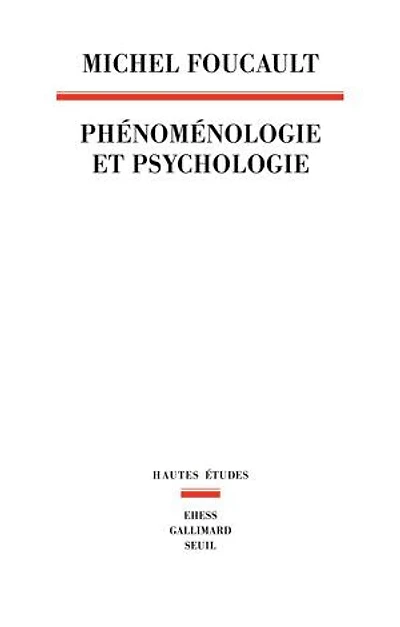 Phénoménologie et psychologie: 1953-1954
