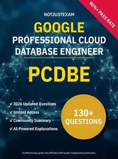 PCDBE Professional Cloud Database Engineer 130+ Practice Questions | Google Study Guide: Unofficial Study Guide with Community Consensus & AI Explanations (2026 Edition)