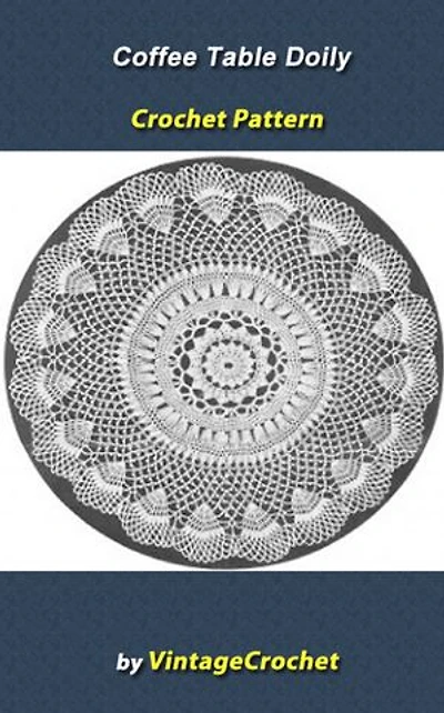 Coffee Table Doily Vintage Crochet Pattern eBook