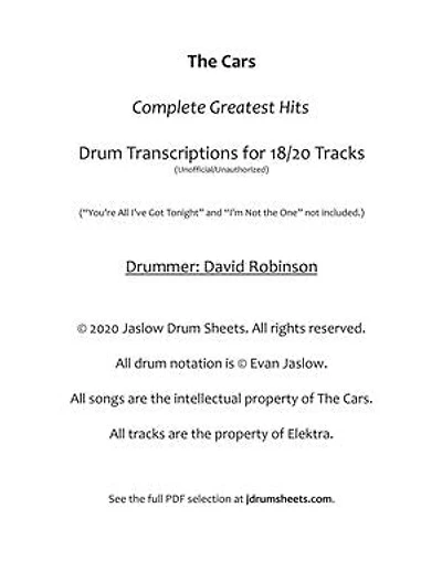The Cars - Almost Complete Greatest Hits: Drum Sheet Music