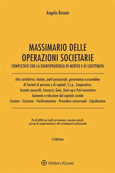 Massimario delle operazioni societarie