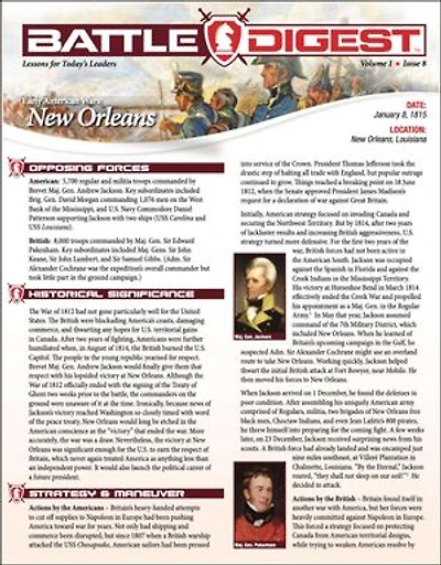 Battle Digest: New Orleans