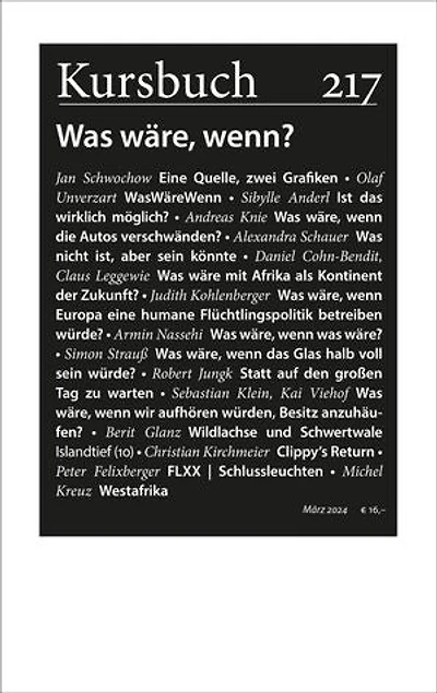 Kursbuch 217: Was wäre, wenn?