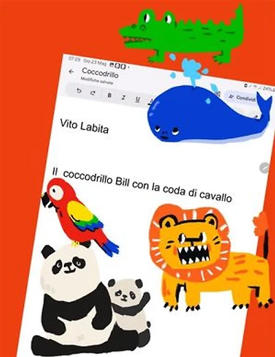 Il coccodrillo Bill con la coda di