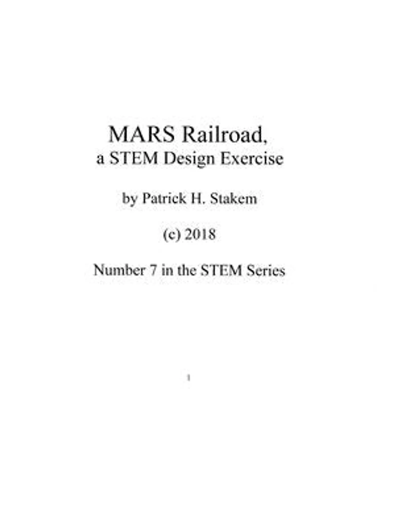 Martian Railroad,: A STEM Design Exercise