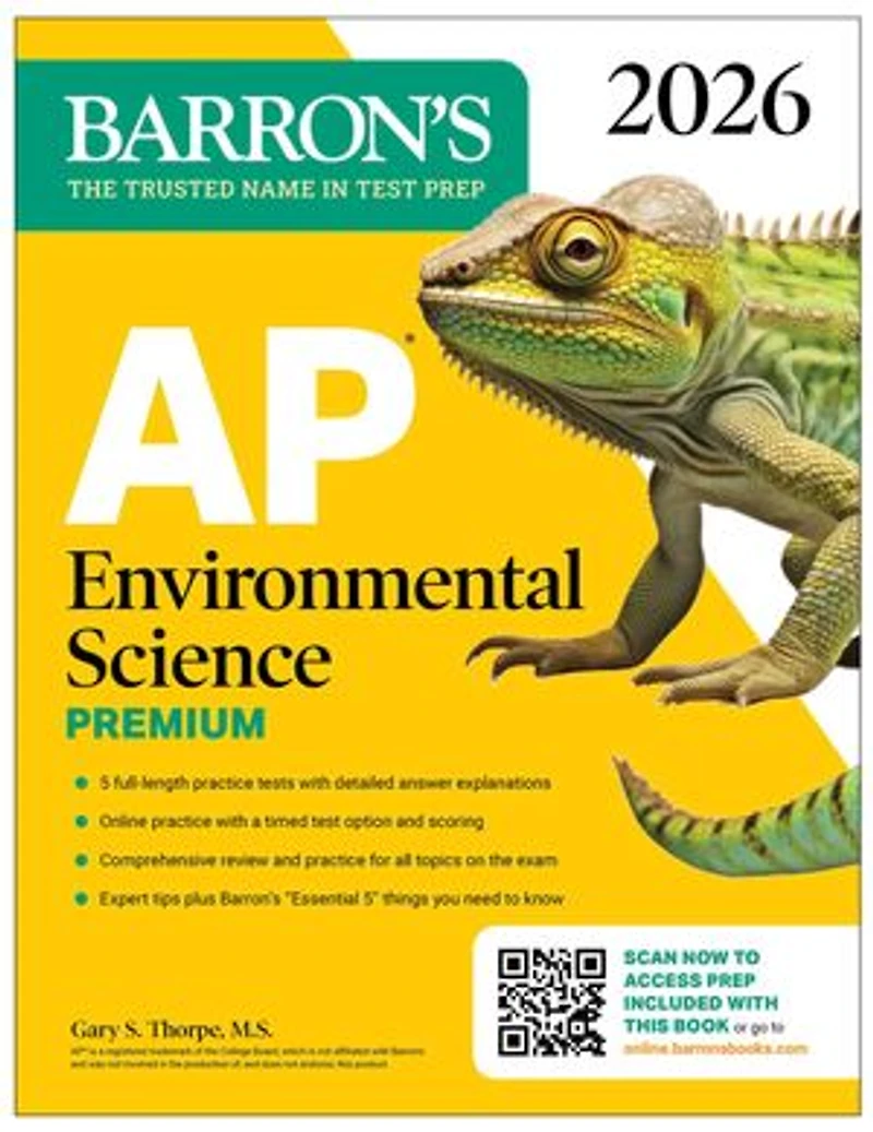 AP Environmental Science Premium, 2027: Prep Book With 5 Practice Tests + Comprehensive Review Online