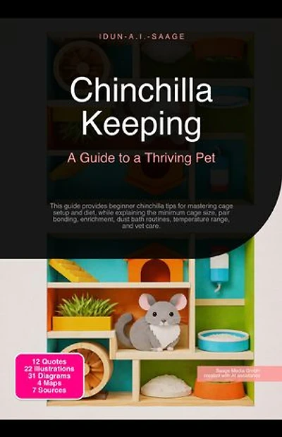 Chinchilla Keeping: A Guide to a Thriving Pet: This guide provides beginner chinchilla tips for mastering cage setup and diet, while explaining the minimum cage size, pair bonding, enrichment, dust bath routines, temperature range, and vet care.