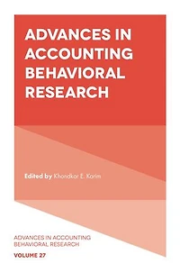 Advances Accounting Behavioral Research