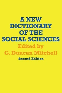 A New Dictionary Of The Social Sciences