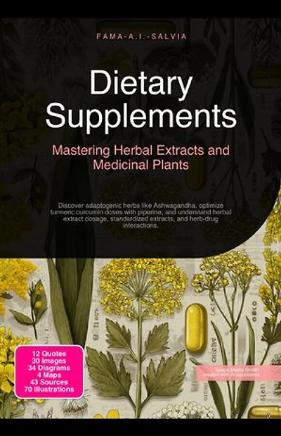 Dietary Supplements: Mastering Herbal Extracts and Medicinal Plants: Discover adaptogenic herbs like Ashwagandha, optimize turmeric curcumin doses with piperine, and understand herbal extract dosage, standardized extracts, and herb-drug interactions.