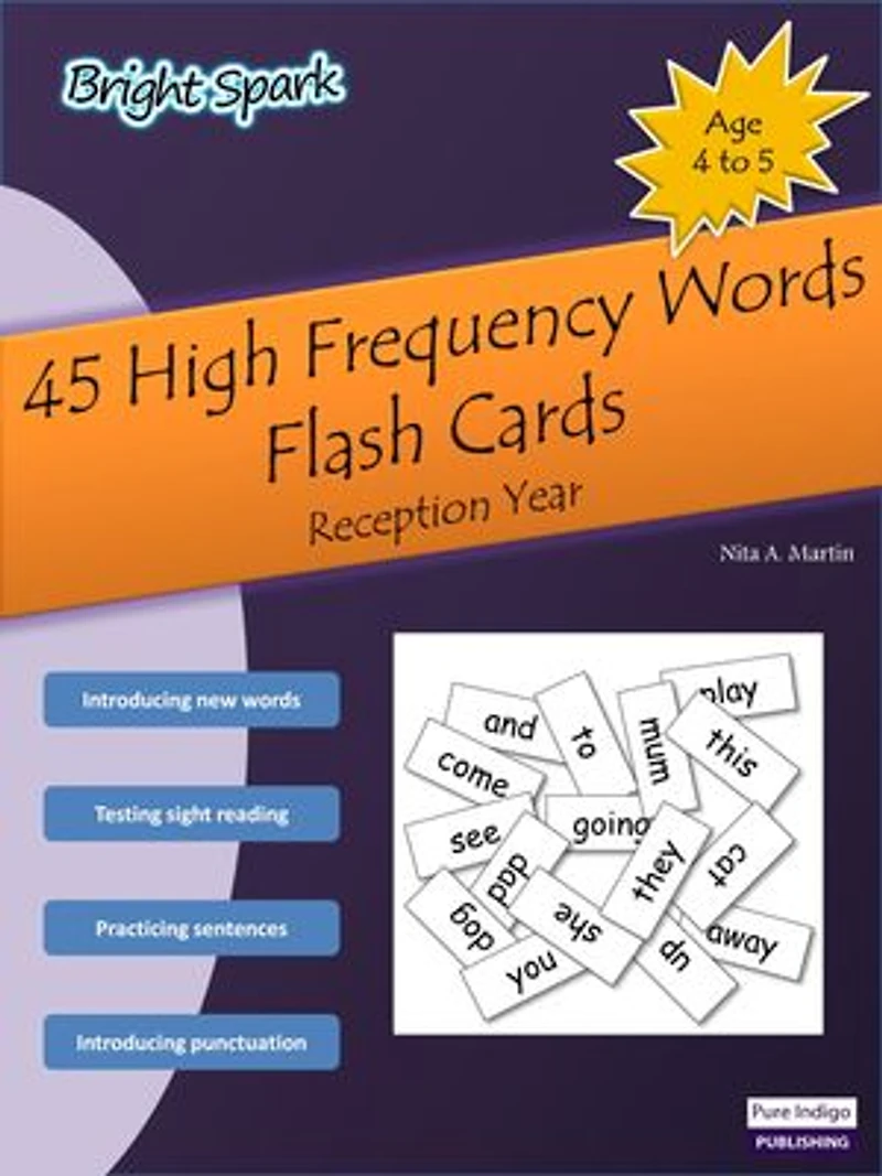 45 High Frequency Words Flash Cards: Cards Reception Year (4-5)