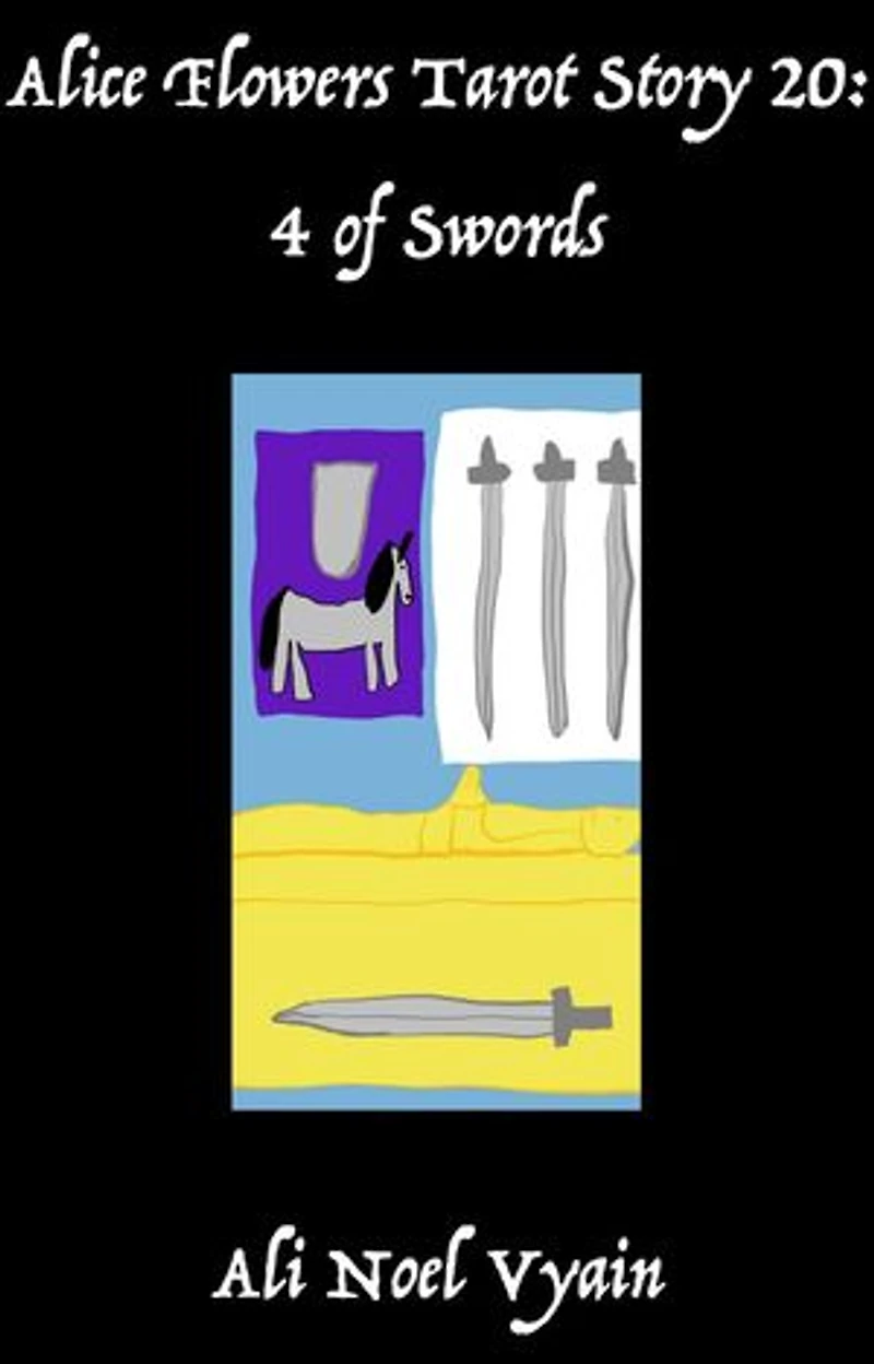 4 of Swords: Alice Flowers Tarot, #20