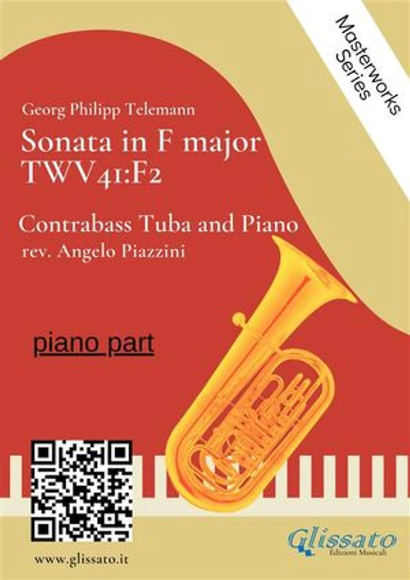 (piano part) Sonata in F major - Contrabass Tuba and Piano: TWV41:F2
