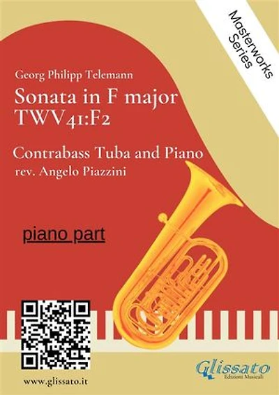 (piano part) Sonata in F major - Contrabass Tuba and Piano: TWV41:F2