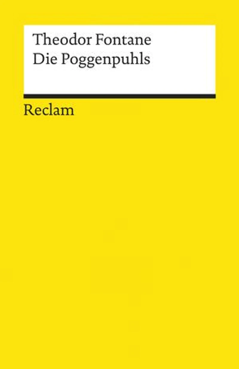 Die Poggenpuhls: Roman – Fontane, Theodor – Deutsch-Lektüre, Deutsche Klassiker der Literatur