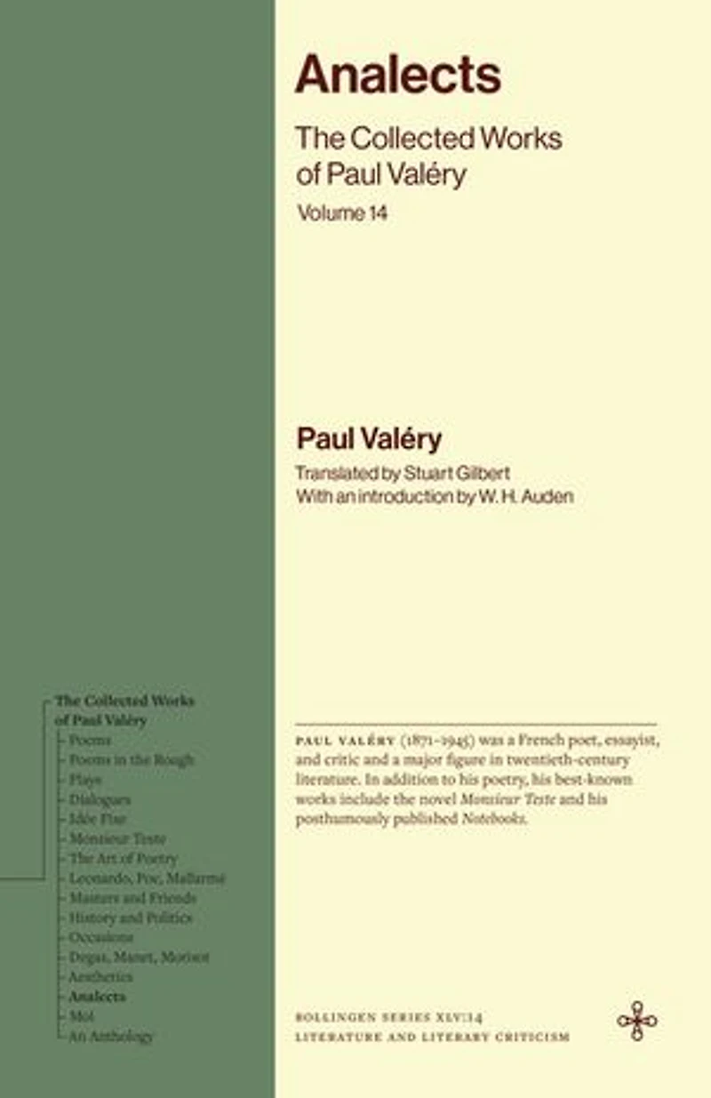 Analects: The Collected Works of Paul Valéry, Volume 14