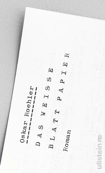 Das weiße Blatt Papier: Roman | Ein radikaler Text. Punkt.