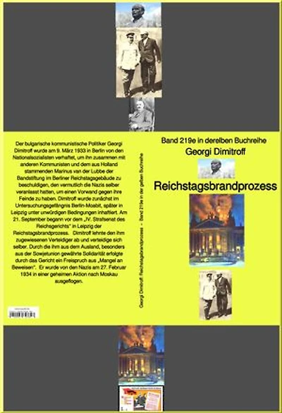 Reichstagsbrandprozess – Band 219e in der gelben Buchreihe – bei Jürgen Ruszkowski: Band 219e in der gelben Buchreihe