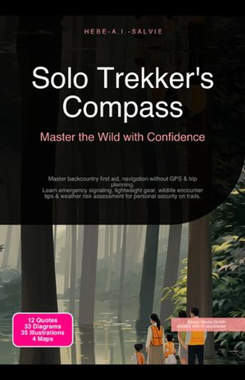 Solo Trekker's Compass: Master the Wild with Confidence: Master backcountry first aid, navigation without GPS & trip planning. Learn emergency signaling, lightweight gear, wildlife encounter tips & weather risk assessment for personal security on trails.