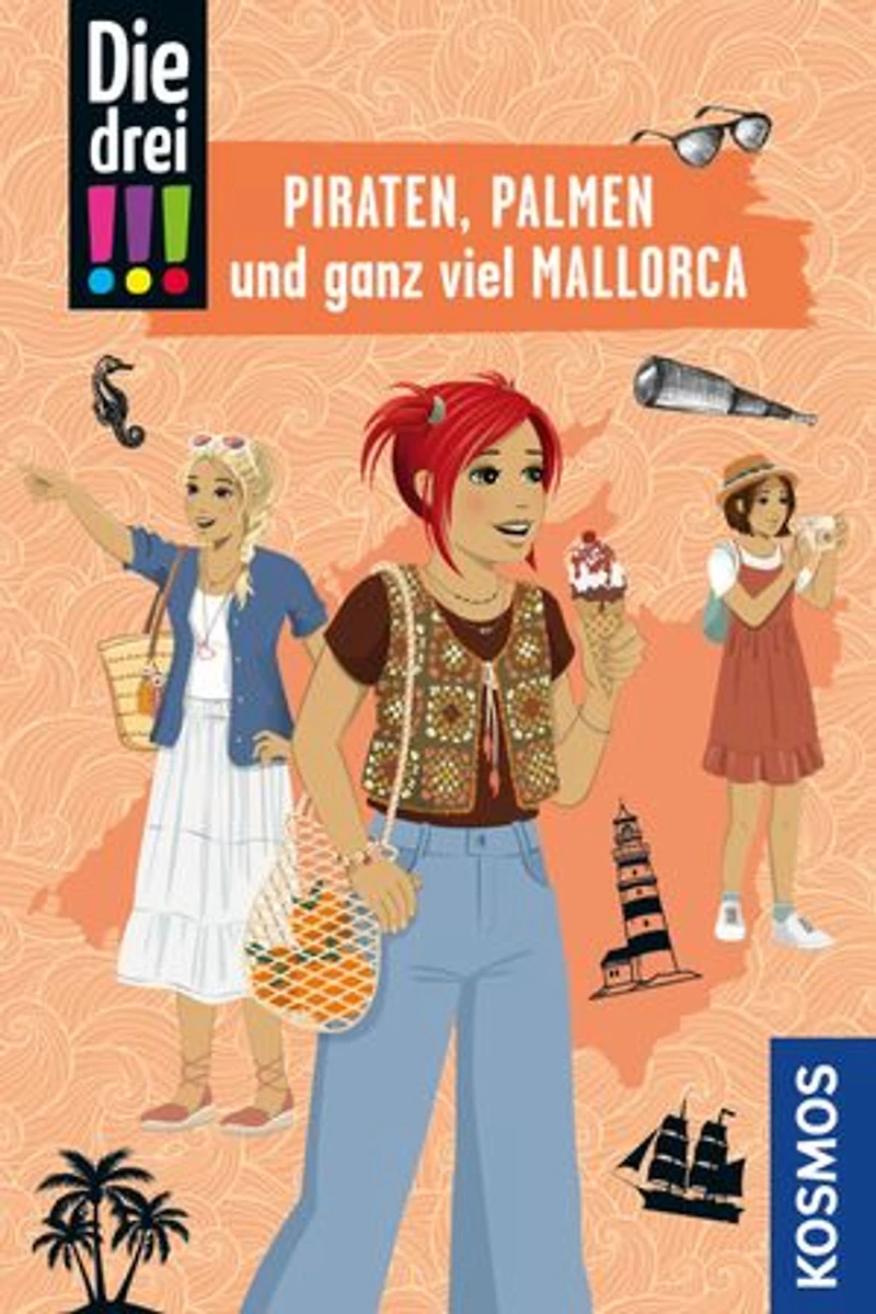 Die drei !!!, Piraten, Palmen und ganz viel Mallorca (drei Ausrufezeichen): Kim, Franzi und Marie auf großer Reise! Ein spannender Fall auf Mallorca - mit Fun Facts, Sprachführer und Stadtplan für Krimi-Fans ab 10 Jahren