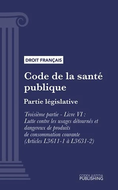 Code de la santé publique: Partie législative -Troisième partie : Lutte contre les maladies et dépendances. - Livre VI : Lutte contre les usages détournés et dangereux de produits de consommation courante (droit français)