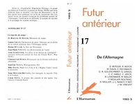 Futur antérieur, n°17. De l'Allemagne