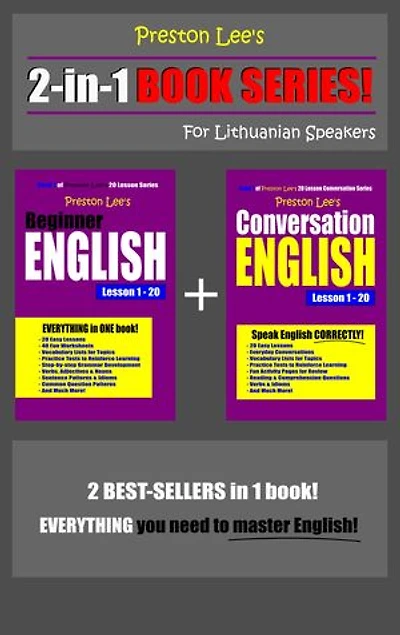 Preston Lee’s 2-in-1 Book Series! Beginner English & Conversation English Lesson 1: 20 For Lithuanian Speakers