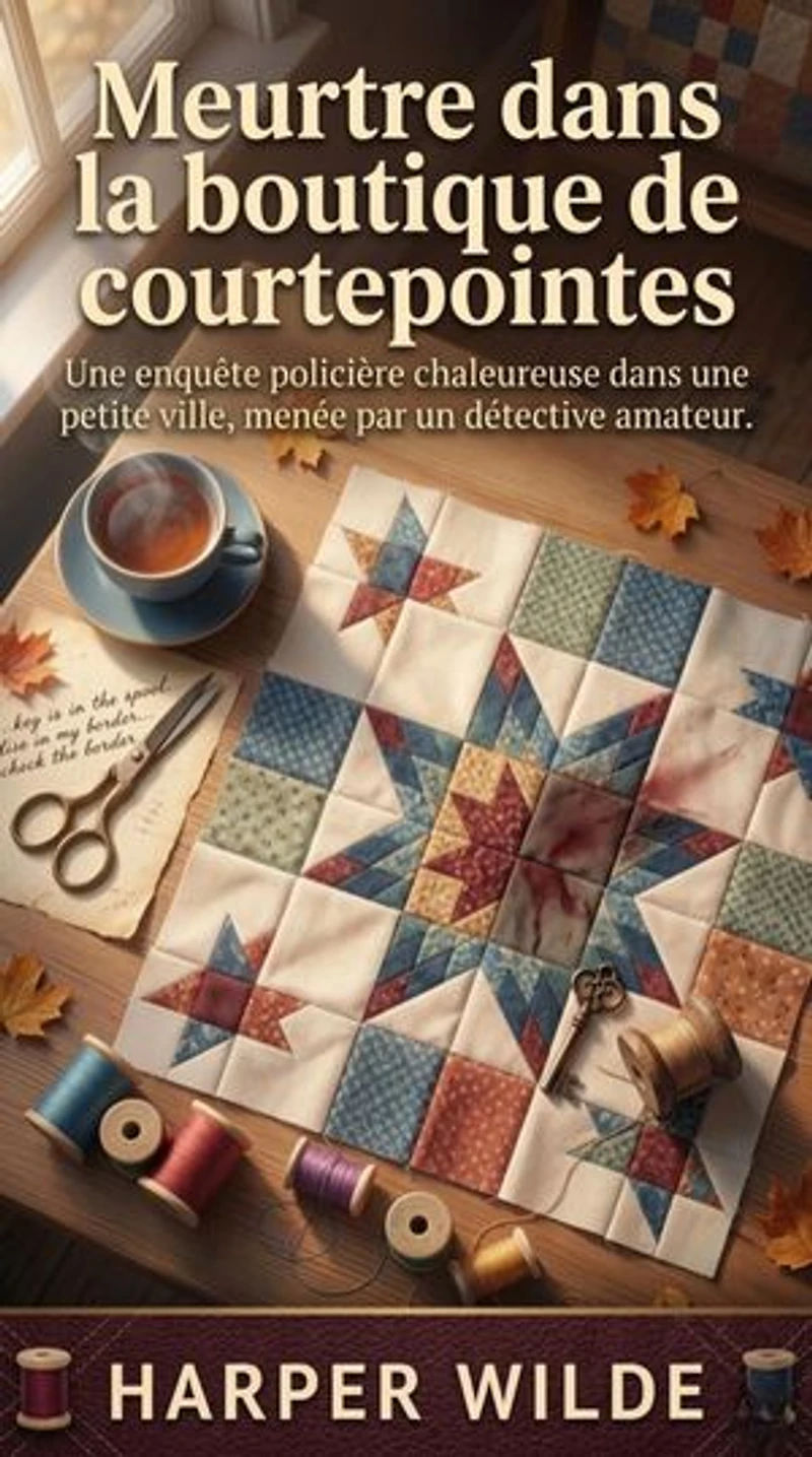 Meurtre dans la boutique de courtepointes: Une enquête policière chaleureuse dans une petite ville, menée par un détective amateur.
