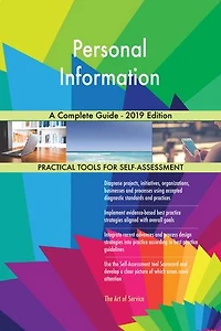 Personal Information A Complete Guide - 2019 Edition
