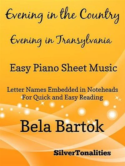 Evening in the Country Easy Piano Sheet Music