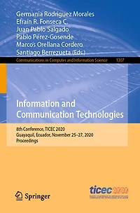 Information and Communication Technologies: 8th Conference, TICEC 2020, Guayaquil, Ecuador, November 25-27, Proceedings