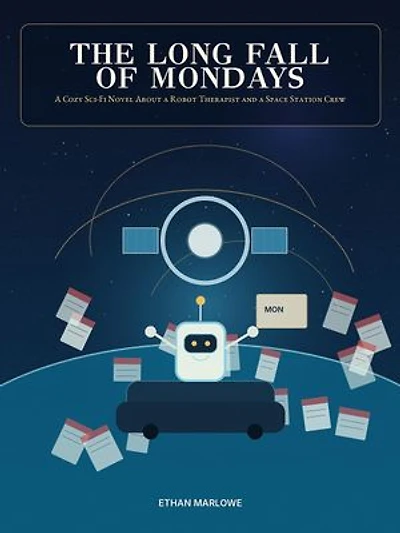 The Long Fall of Mondays: A Cozy Sci-Fi Novel About a Robot Therapist and a Space Station Crew
