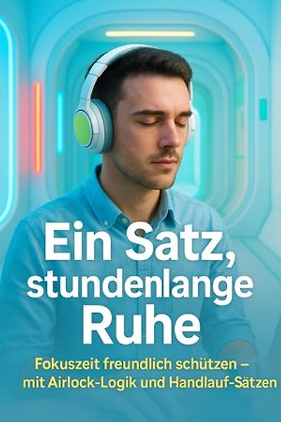 Ein Satz, stundenlange Ruhe: Fokuszeit freundlich schützen – mit Airlock-Logik und Handlauf-Sätzen