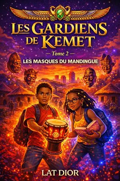 Les Gardiens de Kemet: Tome 2 : Les Masques du Mandingue Roman d'aventure fantasy africaine pour enfants 8-12 ans