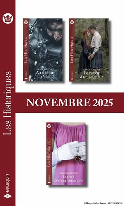 Pack mensuel Les Historiques - 3 romans (Novembre 2025)