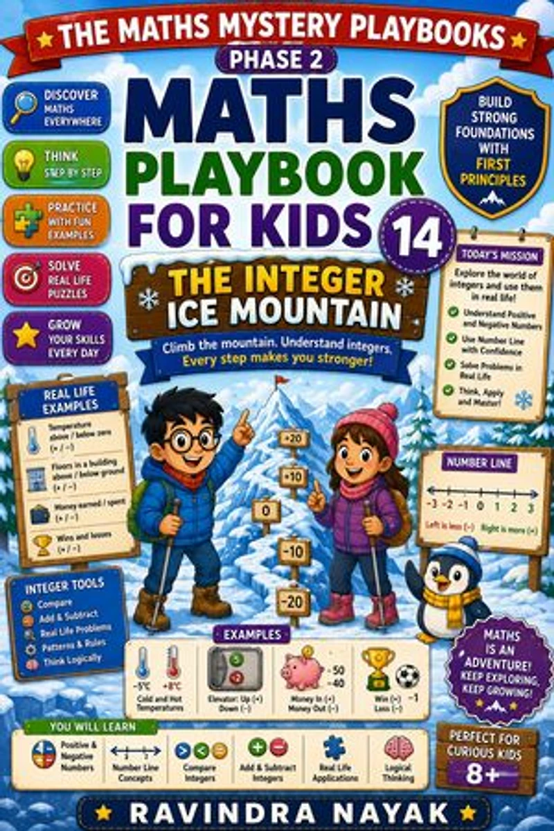 Maths Playbook for Kids 14: The Integer Ice Mountain