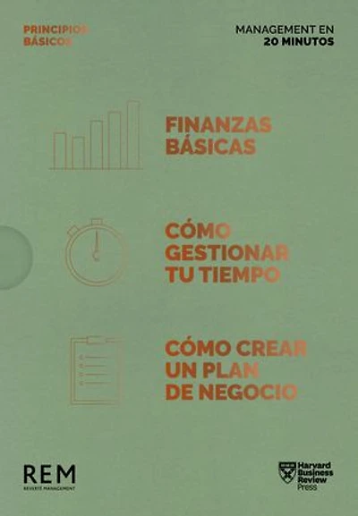 Estuche Management en 20 Minutos HBR: Principios Básicos: Finanzas básicas - Cómo crear un plan de negocios - Cómo gestionar tu tiempo