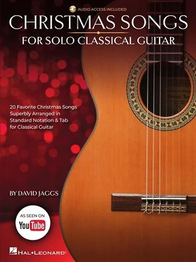 Christmas Songs for Solo Classical Guitar Book/Online Audio