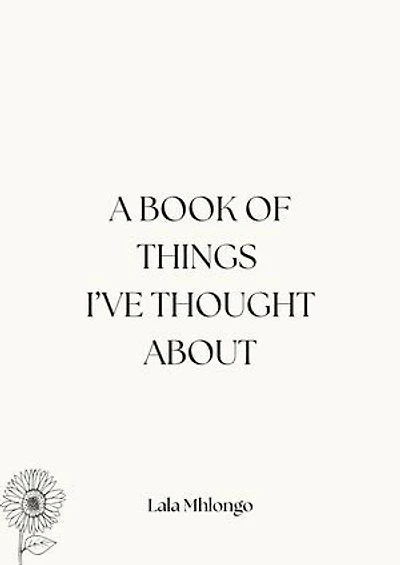 A BOOK OF THINGS I'VE THOUGHT ABOUT: When chaos learns how to write.