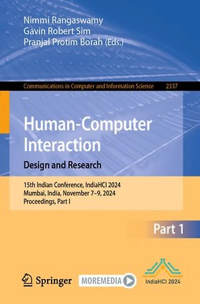 Human-Computer Interaction. Design and Research: 15th Indian Conference, IndiaHCI 2024, Mumbai, India, November 7-9, Proceedings, Part I