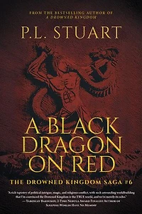 A Black Dragon on Red
