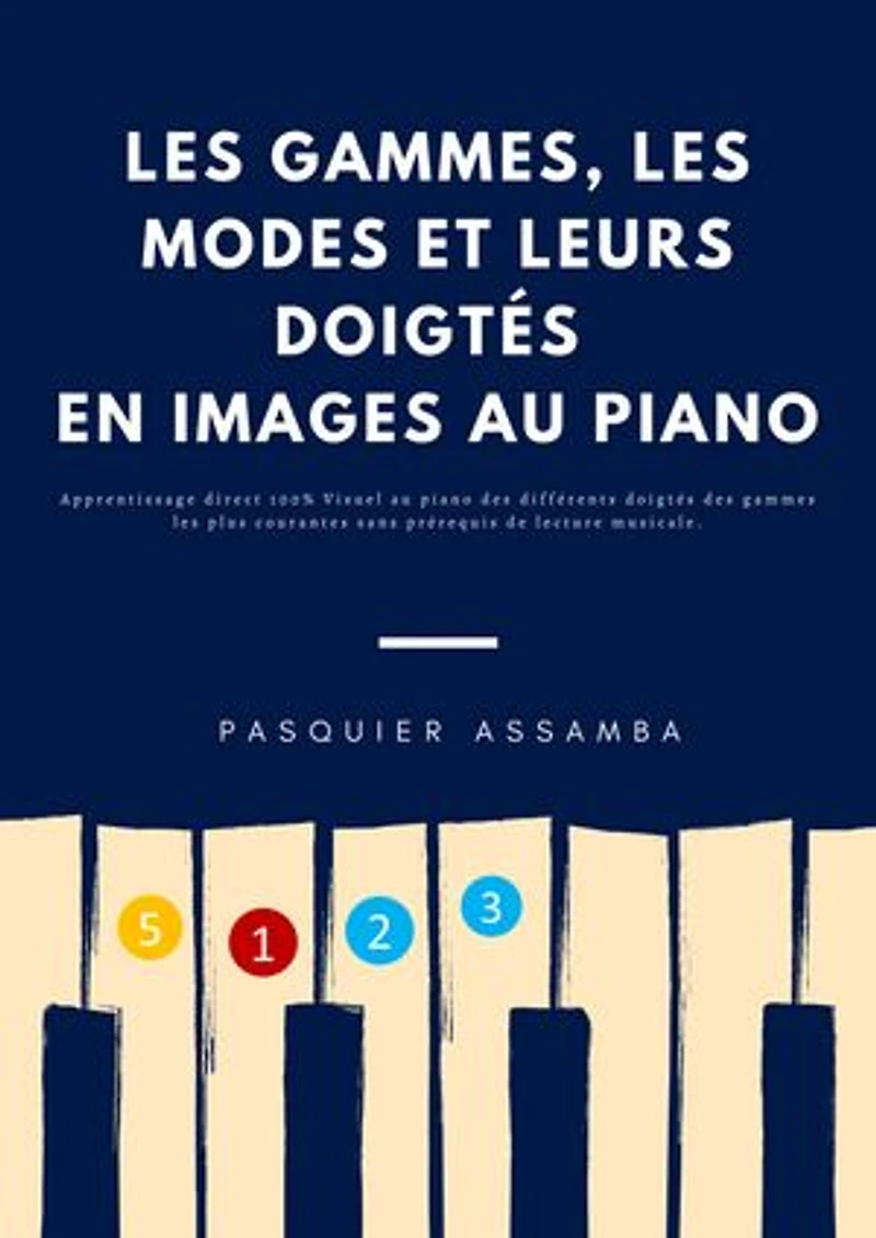 Les Gammes Les Modes et leurs doigtes en image au piano: Apprentissage direct 100% visuel au piano des différents doigtés des gammes les plus courantes, sans prérequis de lecture musicale